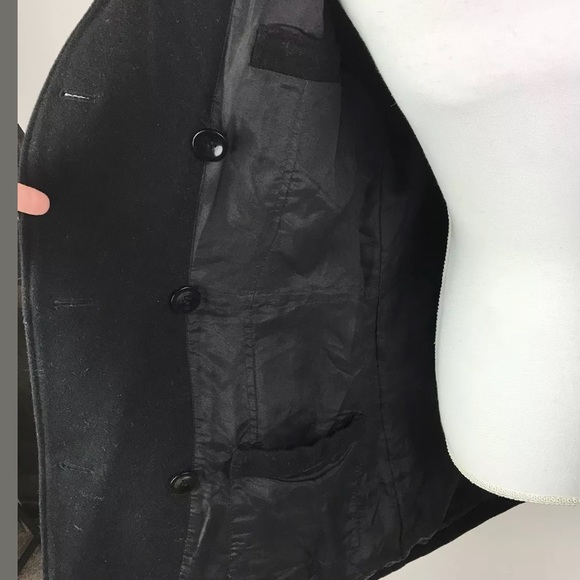 Black Hooded Pea Coat Women’s Small - Picture 6 of 8